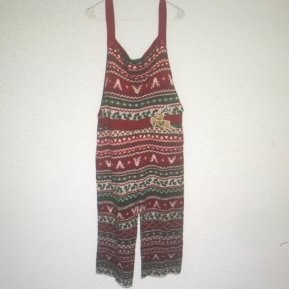 Festive Red and Green Jumpsuit